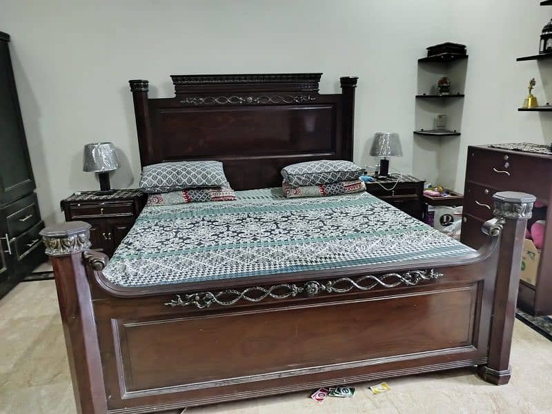 Bed Wooden brown colour 1