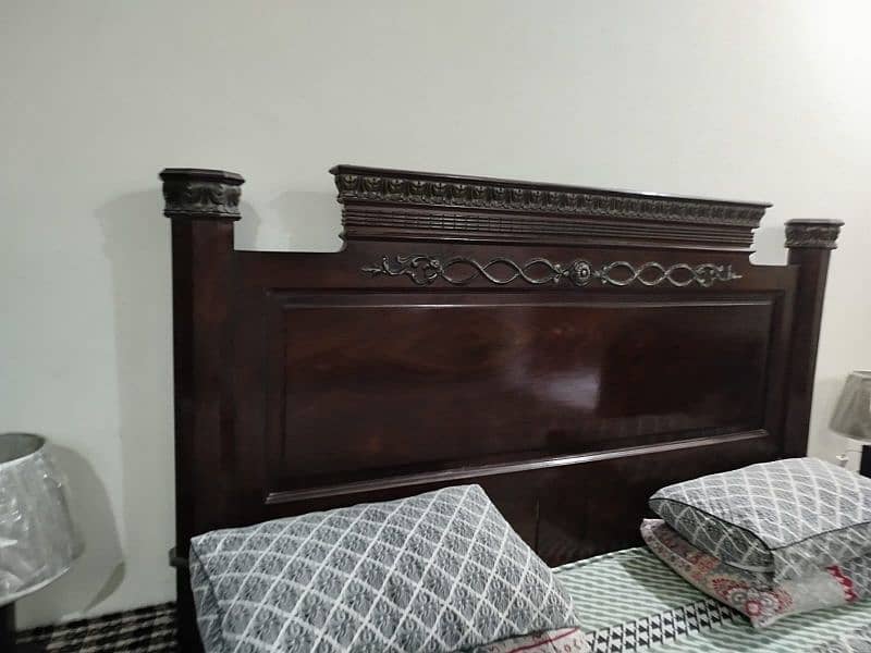 Bed Wooden brown colour 5