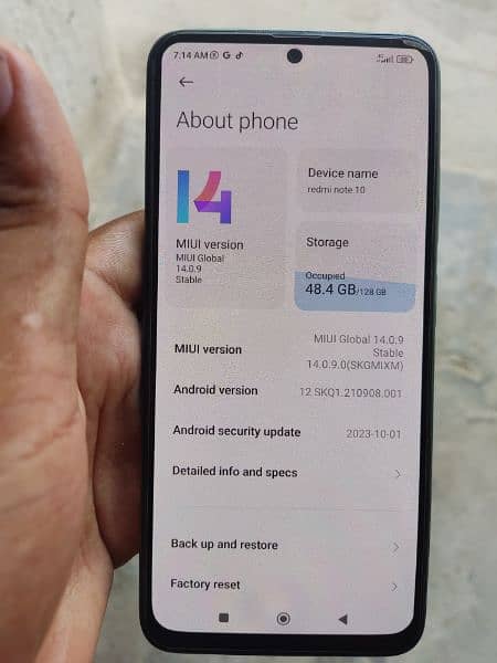 redmi note 10.4gb. 128. 11