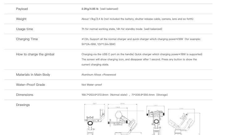 FeiyuTech AK2000 3 Axis Gimbal Stabilizer 6