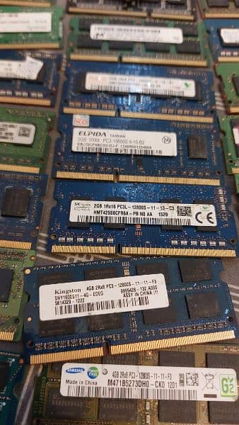 laptop rams mix  ddr3 2gb available 4