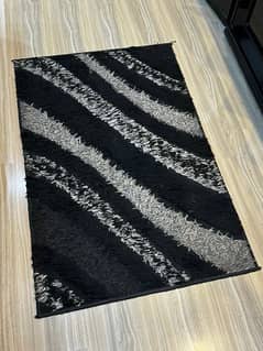 Black and grey rug