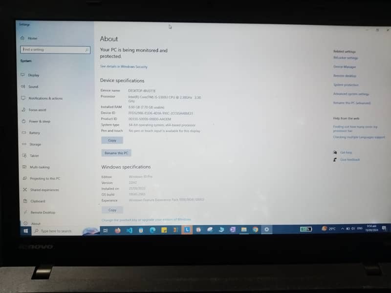 Lenovo Thinkpad T450 - 5th gen core i5 8GB RAM 128GB SSD 8