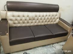 3-2-1 sofa set rexine for urgent sale