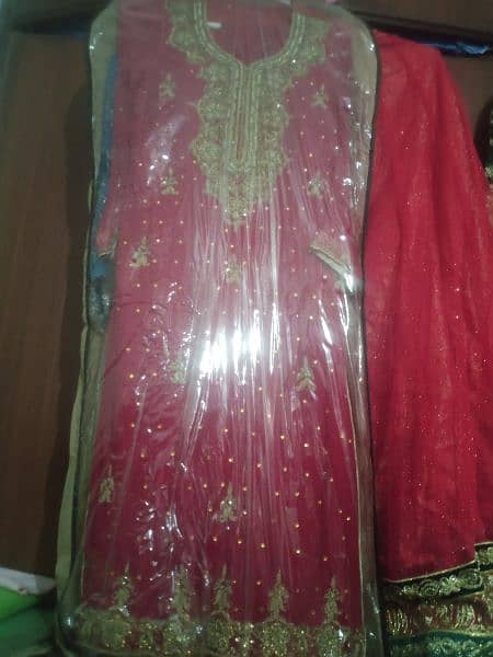 Red color kamwala suit 1