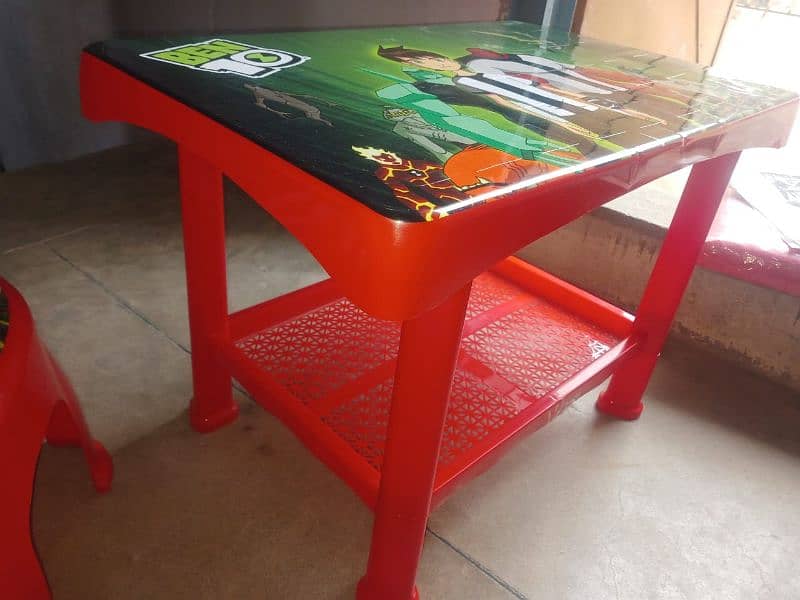 1 Table 1 chair set of Ben10 durable Plastic for kids 4