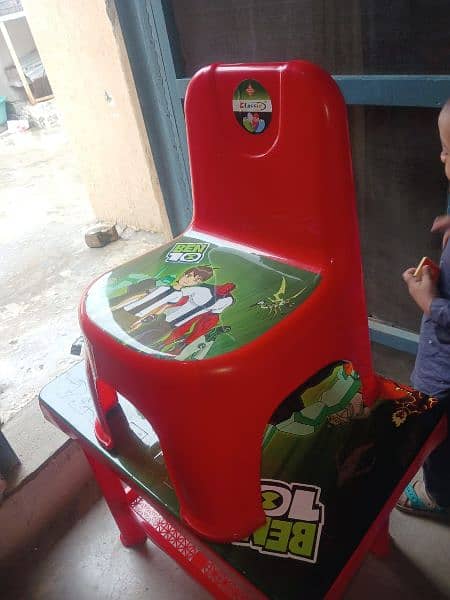 1 Table 1 chair set of Ben10 durable Plastic for kids 5