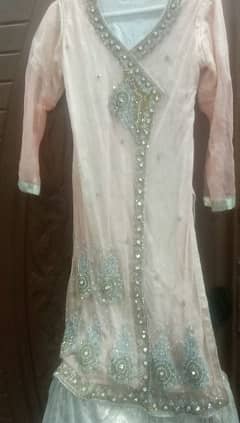 peach colour lahnga new condition