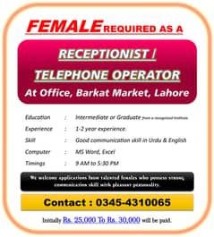 Receptionist / Telephone Operator