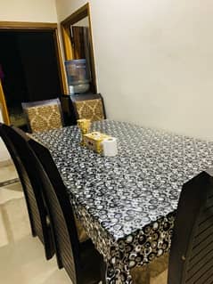 Glass dining table with 6 chairs 0