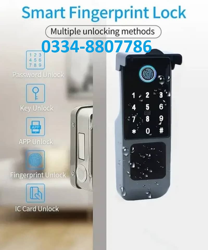 smart video door phone electric door lock wireless remote control lock 1