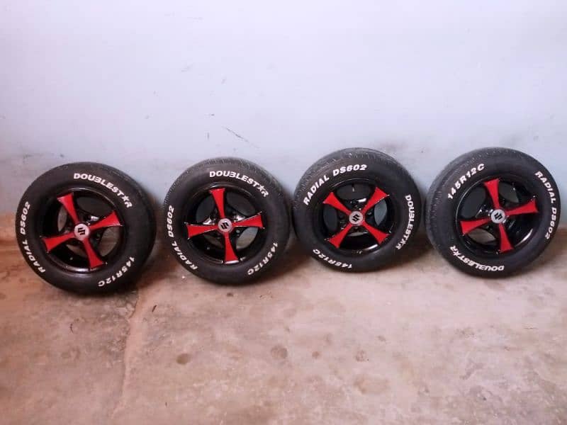 new japani alloy rims with new tyre "12" size 1