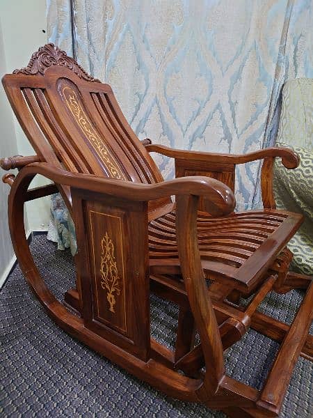 Pure Wood Rocking Chair 1