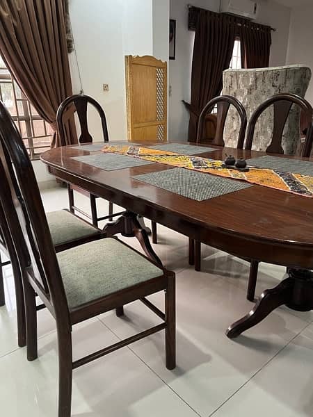 wooden Dining Table with 6 chairs 2