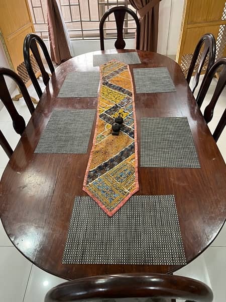 wooden Dining Table with 6 chairs 3