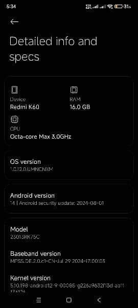 Redmi K60 16gb 512gb Official Pta Approved 4