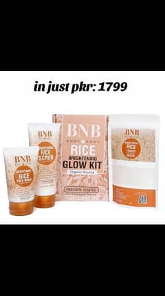 BNB rice glow organic facial kit 0