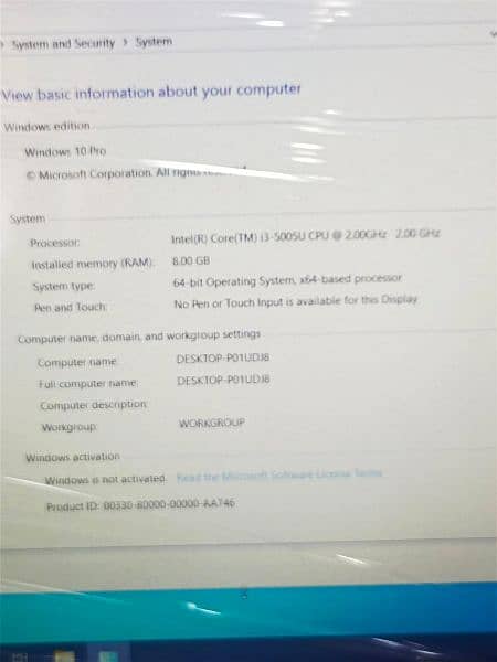 Hp Core i3-5th Generation SSD 128GB RAM 8GB 10/10 Conditions 13