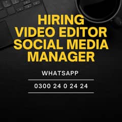 Job Vacancy for Female Video Editor & Social Media Manager