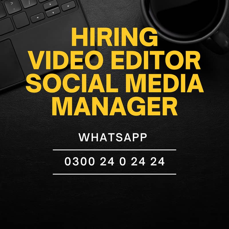 Job Vacancy for Female Video Editor & Social Media Manager 0