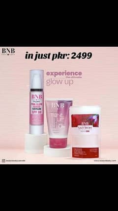 BNB pink glow organic facial kit