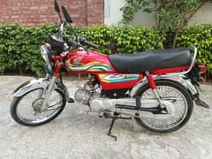 Honda cd 70 red color 2022 model urgent sell with original documents 0