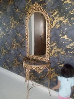 fancy mirror and dresser