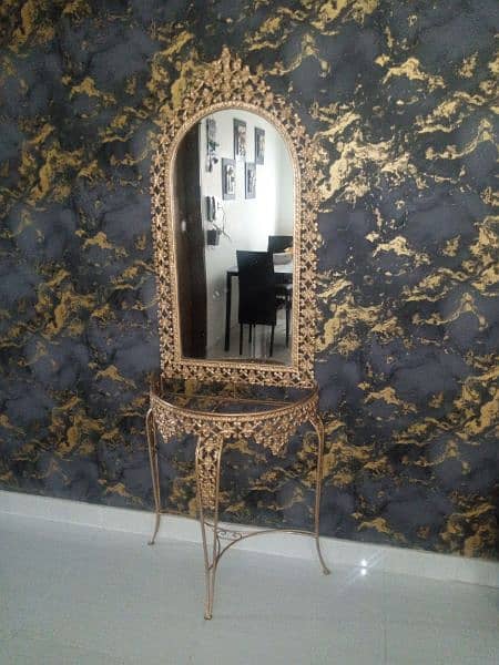 fancy mirror and dresser 1