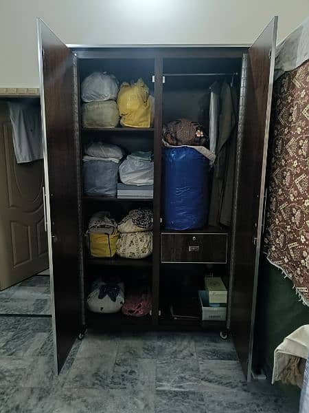 8 Ft Wooden wardrobe | Almari 8 Feet Long 2