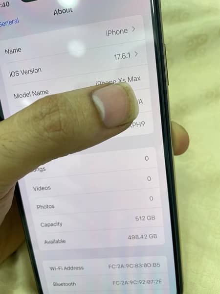 iPhone xsmax PTA 512 7