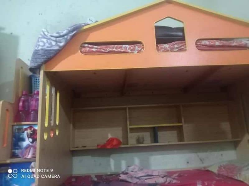 Bed And wood cabinets For Children For Sale 1