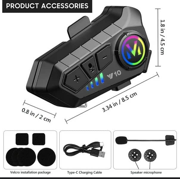 Bluetooth plus intercom 2 person 3