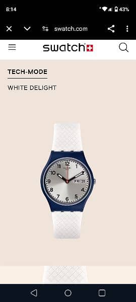 White Delight Swatch SR1130SW 1