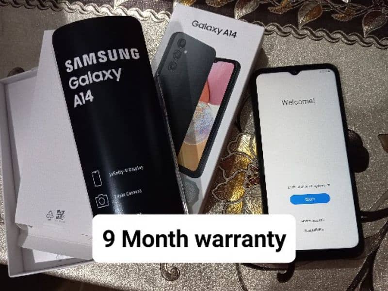 samsung a14 complete box mobile phone 4/128gb 0