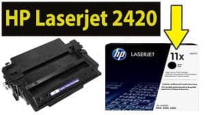 HP 2420 Printer & Toner + Fuser 2