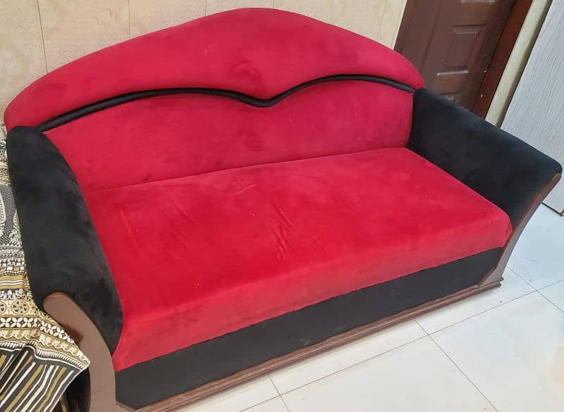 Black and Red Sofa 1