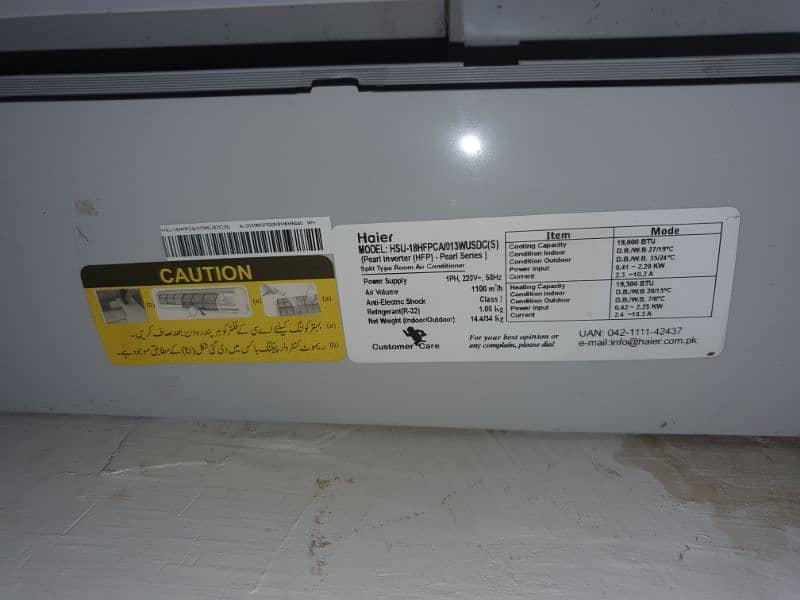 1.5 ton Ac haier 18HFP pearl inverter 3