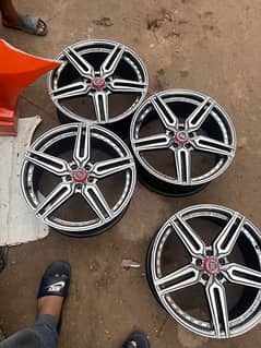 18 inches rims 100 PCD 5 nuts for toyota Grande 8JJ with nuts and cups