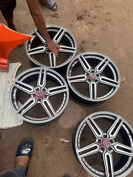 18 inches rims 100 PCD 5 nuts for toyota Grande 8JJ with nuts and cups 3