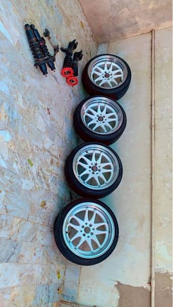 Deep Dish 17inch 4nut Work Master Rims + Tyres 1