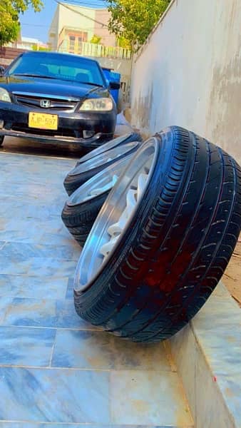 Deep Dish 17inch 4nut Work Master Rims + Tyres 4