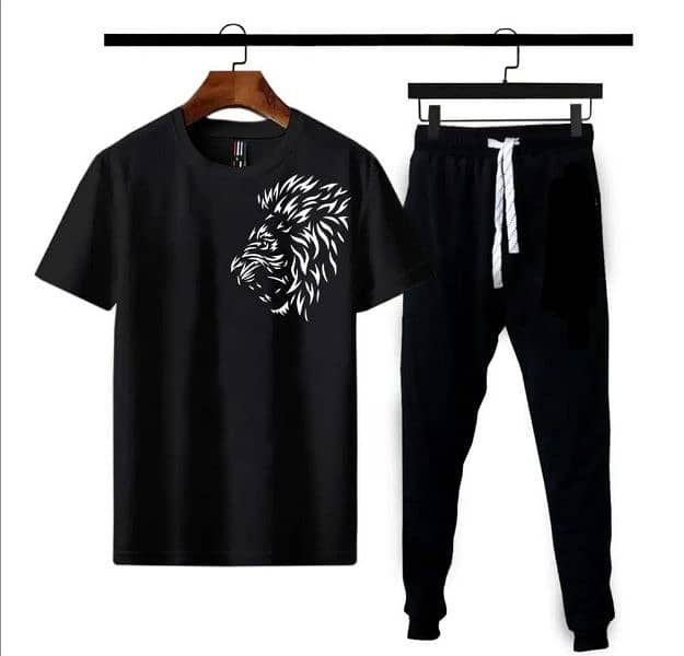 2 Pcs Micro Polyester Printed T-shirt and trouser 1