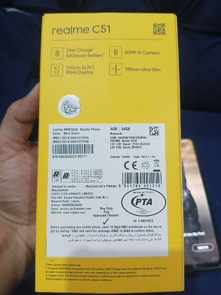 Realme C51 complete box 3