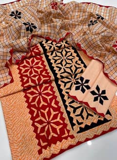 3pc dress fancy 
Shirt Khaddi Khaddar Handmade Applic 
Dupatta Khaddi 0