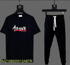 Branded T-shirts and trousers