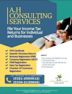 File Your Income Tax Return for become filer in very reasonable pric