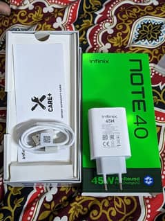 Infinix Note 40 original Charger And Magenatic Back Cover