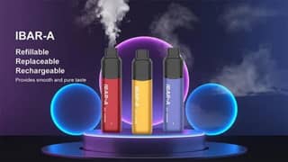 Vape/Pod/IBAR-A pod with 2 refillable coils/P8 vape/E-juices