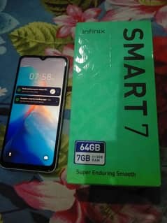 infinix smart 7 4+3gb ram 64gb room good battery timing