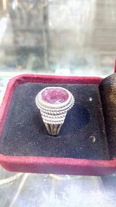 Afriqan yaqoot silver ring 03425373060